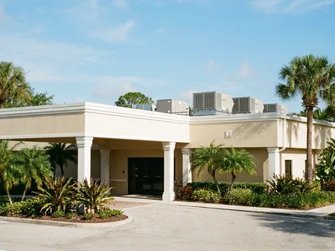 Medical clinic building with rooftop AC units