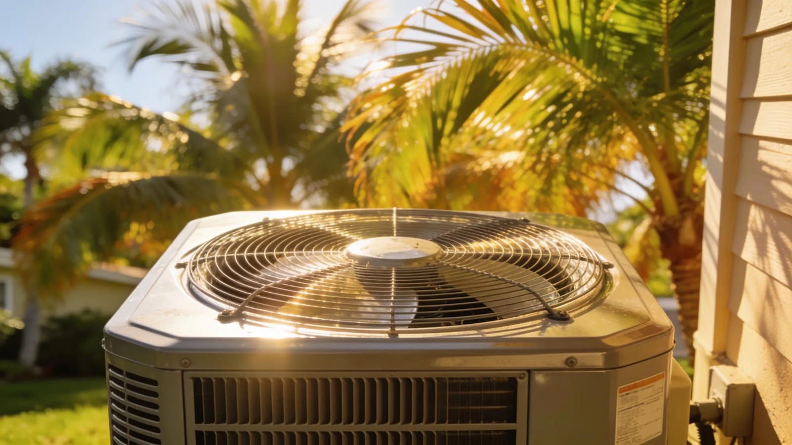 Outdoor AC condenser unit at a Sarasota Florida home — understanding AC replacement cost in Sarasota